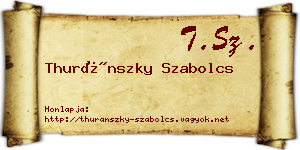 Thuránszky Szabolcs névjegykártya