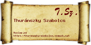 Thuránszky Szabolcs névjegykártya